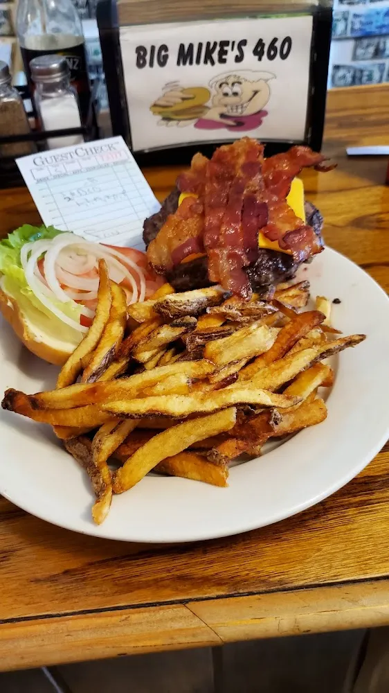 1 2 lb Bacon Cheeseburger Deluxe w Hand Cut Fries
